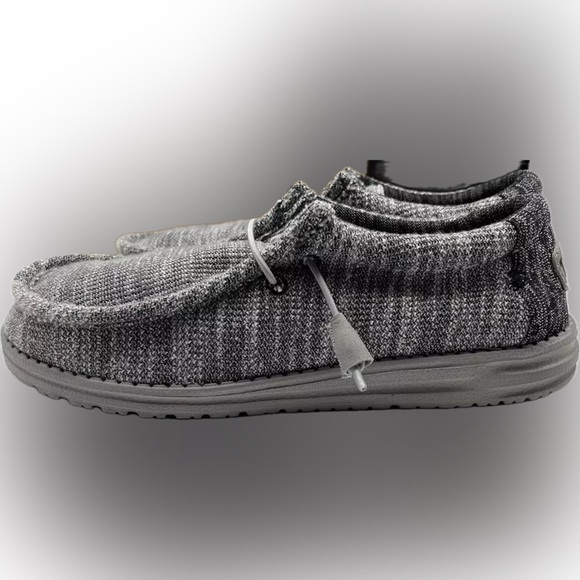 HEY DUDE Men’s WALLY Stretch Platinum Grey Casual Slip On Shoes 🌺  men 7 women 9 - Picture 4 of 6